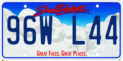 SD license plate 96WL44