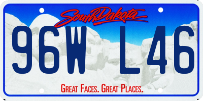 SD license plate 96WL46