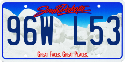 SD license plate 96WL53