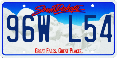 SD license plate 96WL54