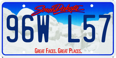 SD license plate 96WL57