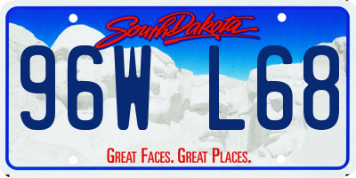 SD license plate 96WL68