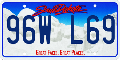 SD license plate 96WL69
