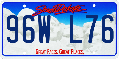 SD license plate 96WL76