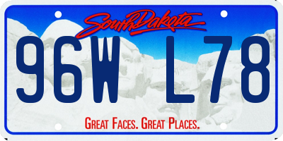 SD license plate 96WL78