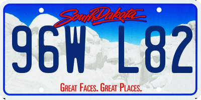 SD license plate 96WL82