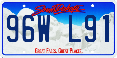 SD license plate 96WL91