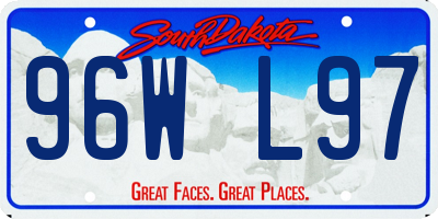 SD license plate 96WL97