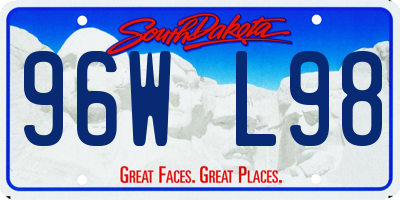 SD license plate 96WL98
