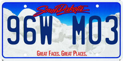 SD license plate 96WM03