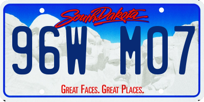 SD license plate 96WM07