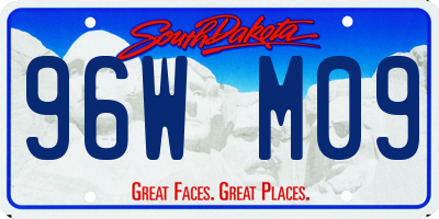 SD license plate 96WM09