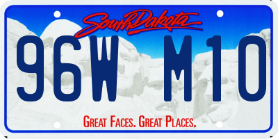 SD license plate 96WM10