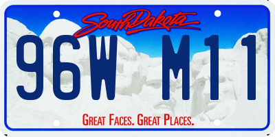 SD license plate 96WM11