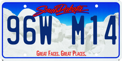 SD license plate 96WM14