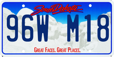 SD license plate 96WM18