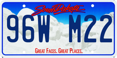 SD license plate 96WM22