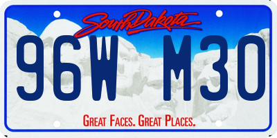 SD license plate 96WM30