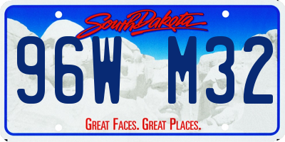SD license plate 96WM32