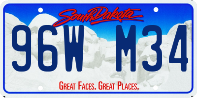 SD license plate 96WM34