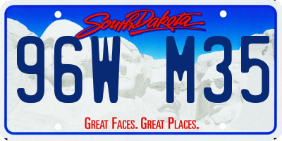 SD license plate 96WM35