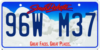 SD license plate 96WM37