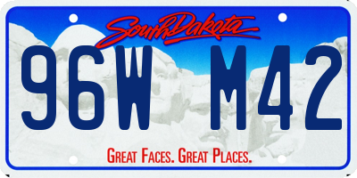 SD license plate 96WM42
