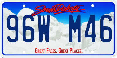 SD license plate 96WM46