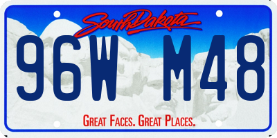 SD license plate 96WM48