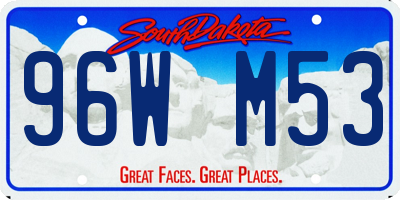 SD license plate 96WM53