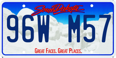 SD license plate 96WM57
