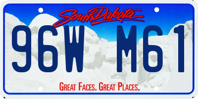 SD license plate 96WM61