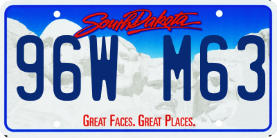 SD license plate 96WM63
