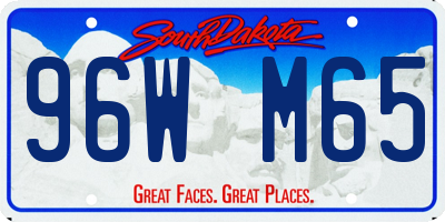 SD license plate 96WM65
