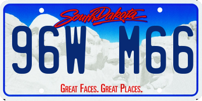 SD license plate 96WM66