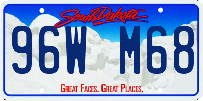 SD license plate 96WM68