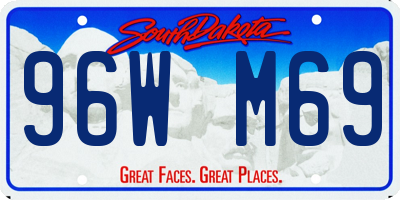SD license plate 96WM69