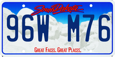 SD license plate 96WM76