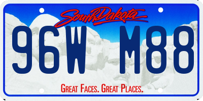 SD license plate 96WM88