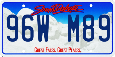 SD license plate 96WM89
