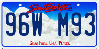 SD license plate 96WM93