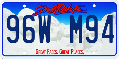 SD license plate 96WM94