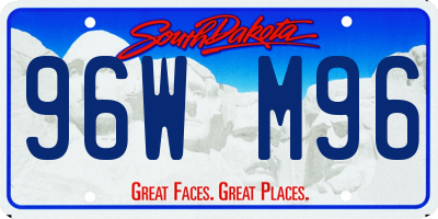 SD license plate 96WM96