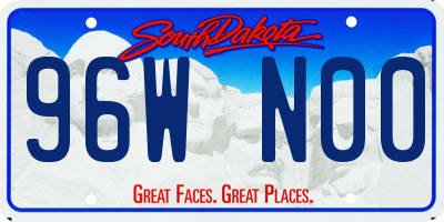 SD license plate 96WN00