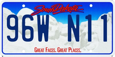 SD license plate 96WN11