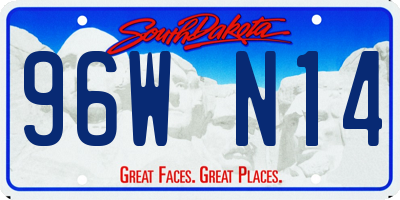 SD license plate 96WN14