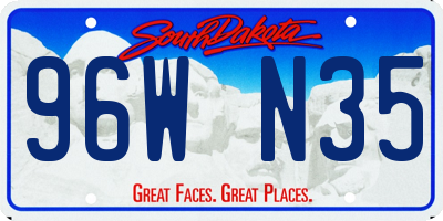 SD license plate 96WN35