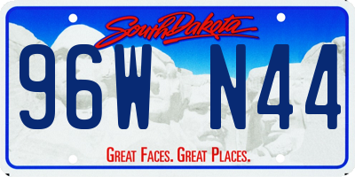 SD license plate 96WN44