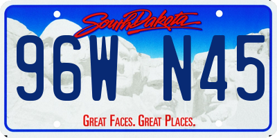 SD license plate 96WN45