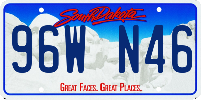 SD license plate 96WN46
